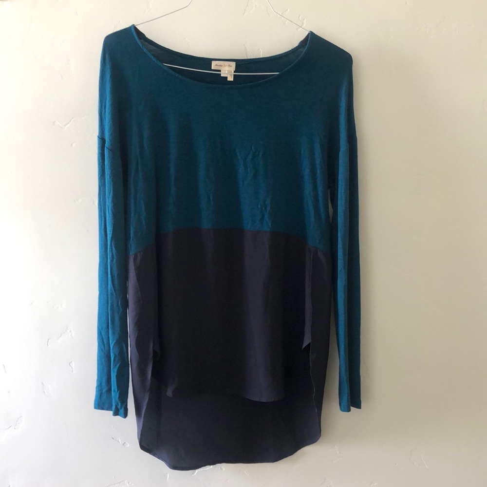 Meadow Rue Color Block Long Sleeved Shirt